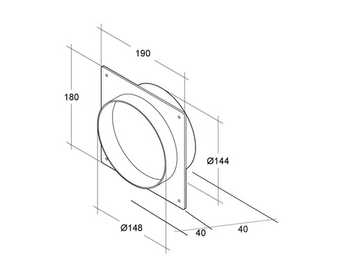 Technische tekening van een pijpverbinding met maatvoering
