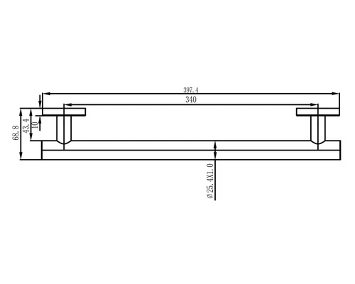Technische tekening met afmetingen