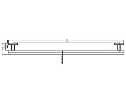 Technische tekening met afmetingen