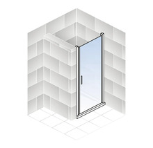 SCHULTE Douchedeur in nis Alexa Style 2.0 90 cm zwart