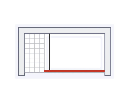 Douche met douchewand en douchegoot