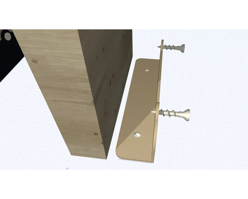 Houten plank met schroeven voor bevestiging
