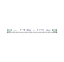 Dwarsdoorsnede van een lichtschachtafdekking