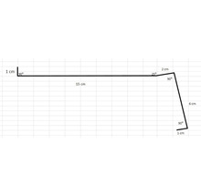 Technische tekening met afmetingen: 1 cm, 15 cm, 2 cm, 6 cm.