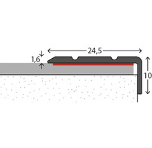 MACLEAN Hoekprofiel Zwart 24,5x10 mm, 1000 mm