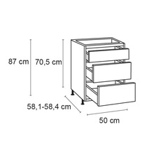 OPTIFIT Onderkast met schuiflade Erik290 wild eiken 50x58,4x87 cm