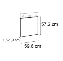 Technische tekening van een kast met afmetingen