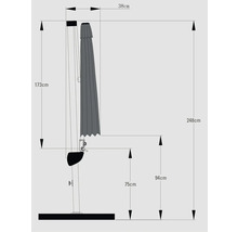 SOLUNA Zweefparasol Orléans met kruisvoetstandaard donkergrijs Ø 300 cm-thumb-15 SOLUNA Zweefparasol Orléans met kruisvoetstandaard donkergrijs Ø 300 cm-thumb-15
