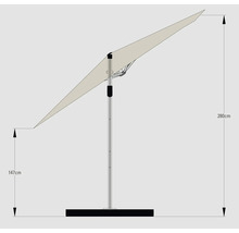 SOLUNA Zweefparasol Orléans ecru 300x300 cm, hoogte 251 cm-thumb-17