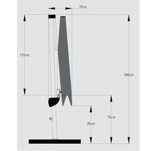 SOLUNA Zweefparasol Orléans grijs 300x300 cm, hoogte 251 cm-thumb-16 SOLUNA Zweefparasol Orléans grijs 300x300 cm, hoogte 251 cm-thumb-16