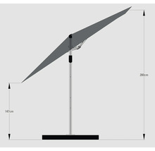 SOLUNA Zweefparasol Orléans grijs 300x300 cm, hoogte 251 cm-thumb-17 SOLUNA Zweefparasol Orléans grijs 300x300 cm, hoogte 251 cm-thumb-17