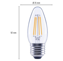 FLAIR LED lamp E27/4W C35 warmwit helder