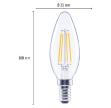 FLAIR LED lamp E14/2W C35 warmwit helder