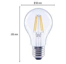 LED-lamp met E27 fitting, 60 mm diameter en 105 mm hoogte