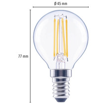 E14 ledlamp, 45 mm diameter en 77 mm lang