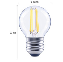 FLAIR LED lamp E27/4W G45 warmwit helder