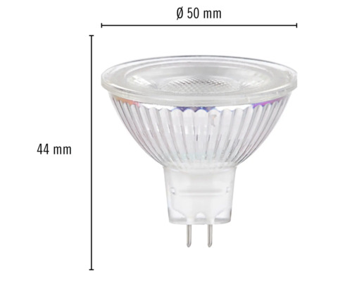 MR16 lamp met een diameter van 50 millimeter