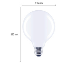 FLAIR LED lamp E27/6,5W G95 warmwit mat