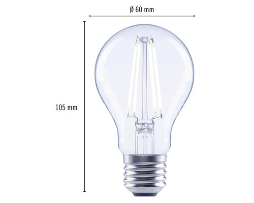 Ledlamp met afmetingen 60 mm doorsnede en 105 mm hoogte