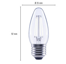 Kaarslamp met E27 fitting en een hoogte van 92 mm
