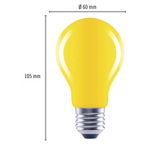 Gloeilamp met afmetingen 60 mm diameter en 105 mm hoogte