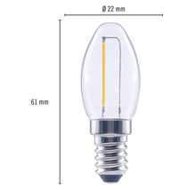 FLAIR LED schakelbordlamp E14/0,45W C7 warmwit helder
