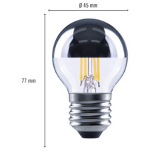FLAIR LED kopspiegellamp E27/4W G45 warmwit zilver-helder
