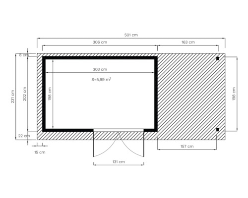 Plattegrondtekening met maatvoering