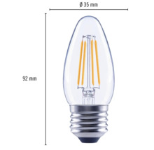 FLAIR LED lamp E27/2W C35 warmwit helder