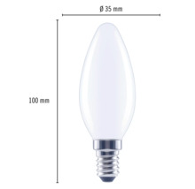 FLAIR LED lamp E14/2W C35 warmwit mat