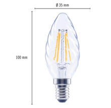 FLAIR LED lamp E14/2W CT35 warmwit helder
