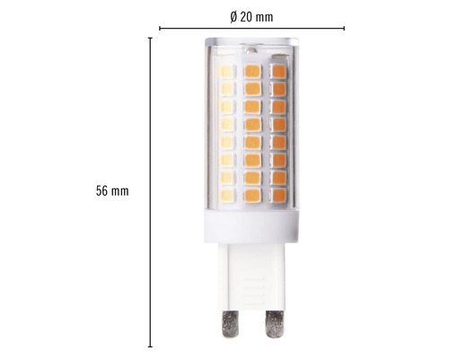 G4 LED lamp met de afmetingen 56 mm x 20 mm