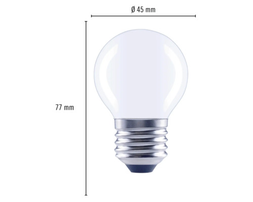 Bolvormige lamp, 45 mm doorsnede, 77 mm hoog