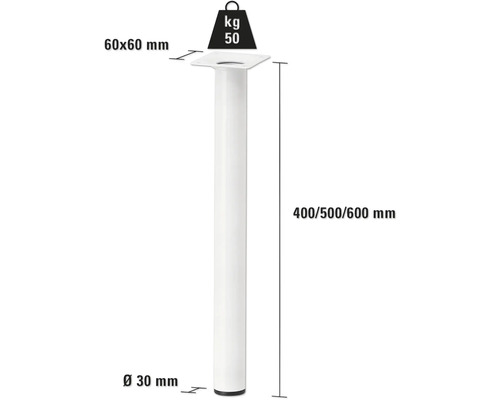Poot met afmetingen 400, 500 of 600 millimeter, belastbaar tot 50 kilogram