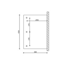 Technische tekening met maatvoering van een component