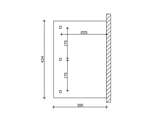 Technische tekening met maatvoering van een component