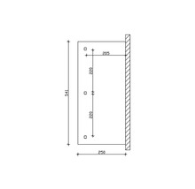 Technische tekening met maatvoering voor een product
