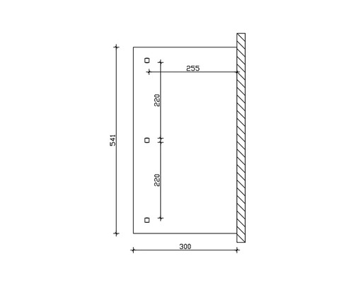 Technische tekening met afmetingen