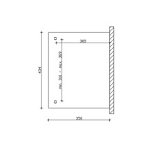 Technische tekening met afmetingen
