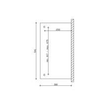 Technische tekening met maatvoering voor een product