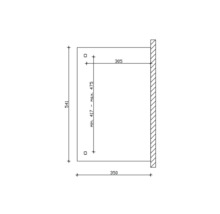 Technische tekening met afmetingen: 541 millimeter, 350 millimeter, 305 millimeter, minimaal 417 millimeter, maximaal 475 millimeter.