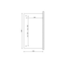 Technische tekening met maatvoering van een product met een hoogte van 648 mm en een breedte van 350 mm