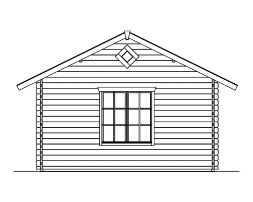 Illustratie van een tuinhuis met raam