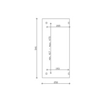 Technische tekening met afmetingen