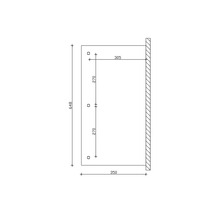 Technische tekening met afmetingen voor een product