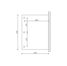 Technische tekening met afmetingen