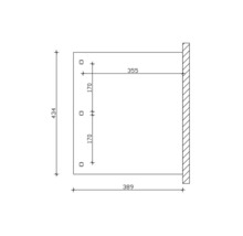 Technische tekening met afmetingen