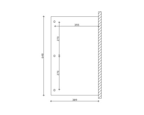 Technische tekening met afmetingen voor een product of constructie.