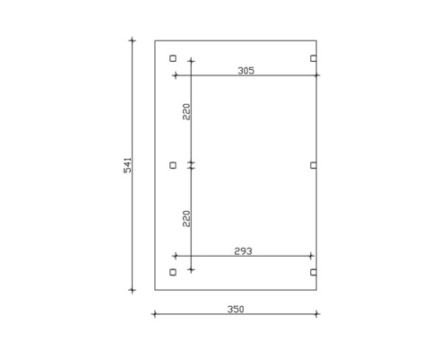 Technische tekening met maatvoering