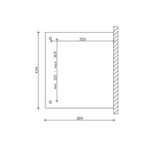 Technische tekening met maatvoering van een product